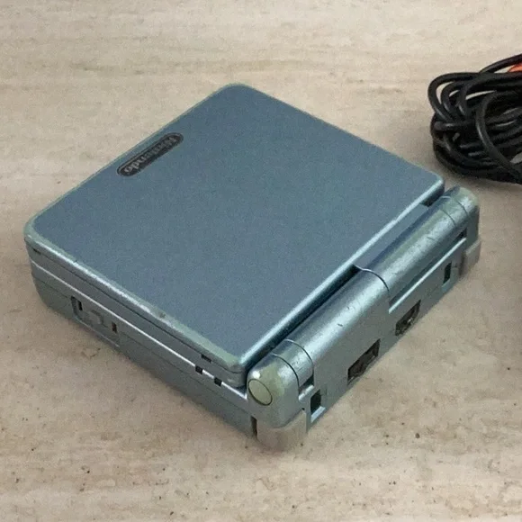 Gameboy Advance SP Console 101 Back Lit AGS-101 Pearl Blue Nintendo GBA Charger - Picture 4 of 16